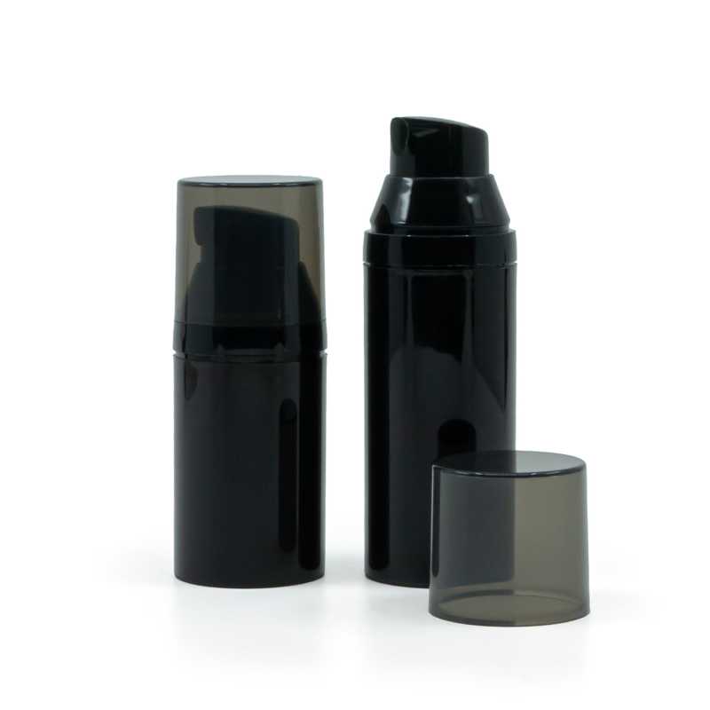 Airless láhev, plastová, černá, 30 ml